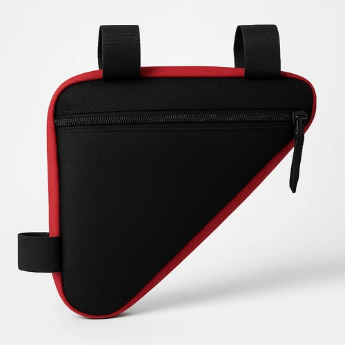 Ridgeline Trail — Bike Frame Bag in Black / Red